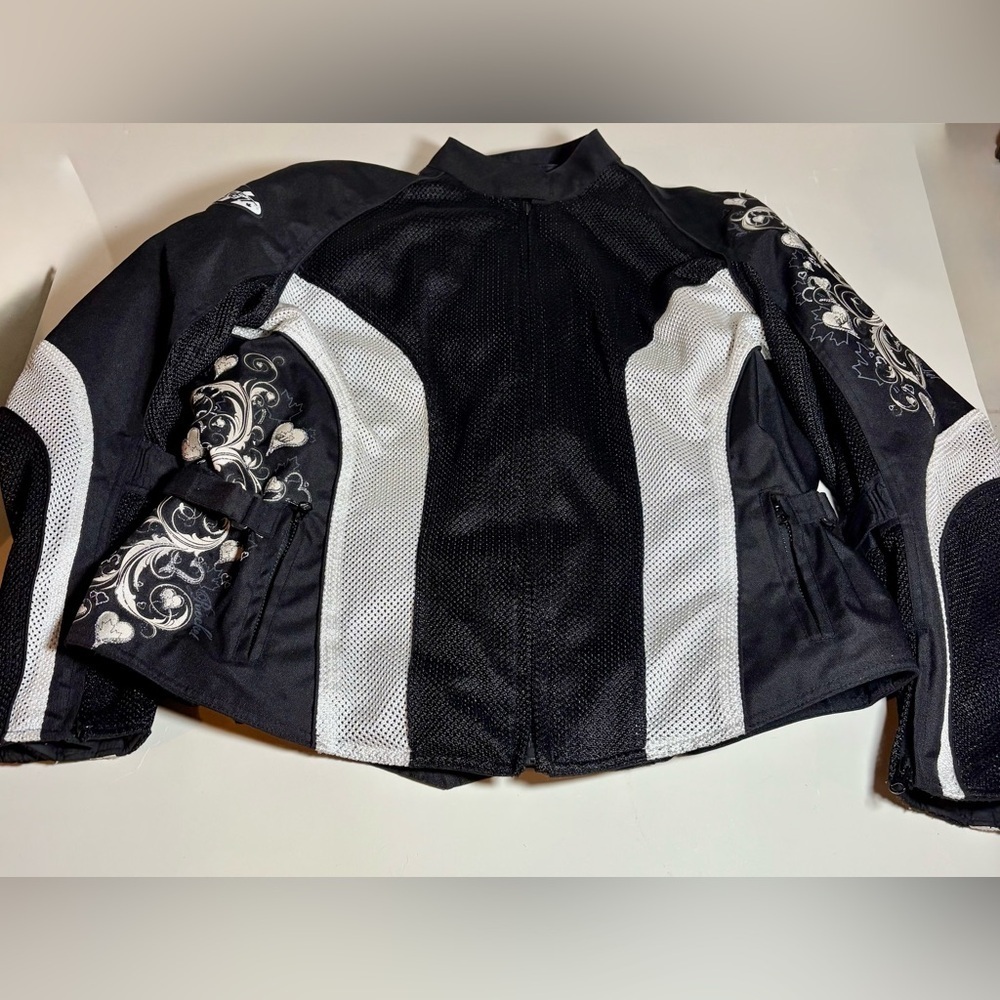 Joe Rocket Women's Black and Silver Bomber Jacket 2XL - Picture 3 of 8